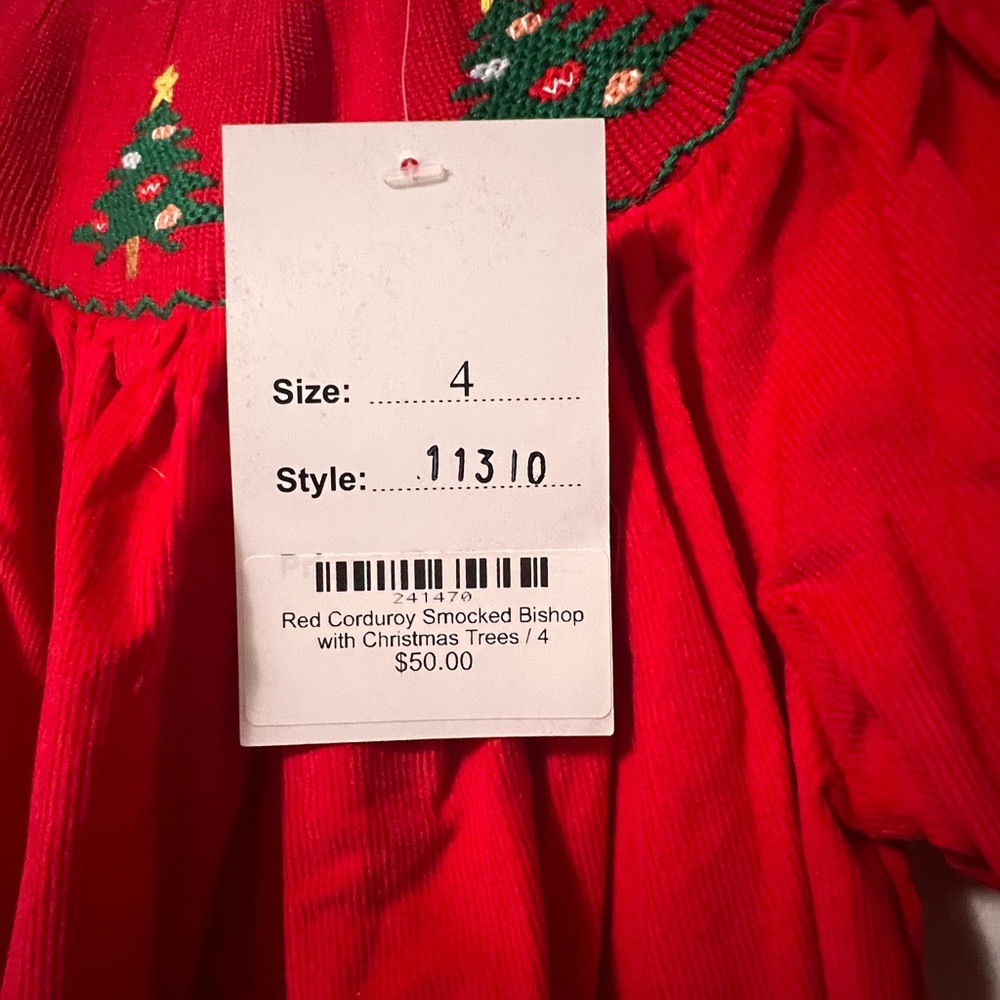 Mom&Me Kids Corduroy Christmas Dress - Picture 2 of 4